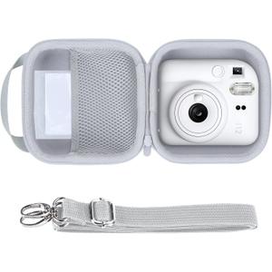 Lebakort Storage Case Compatible with Fujifilm Instax Mini 12/11 Instant Camera (Ice White Case)