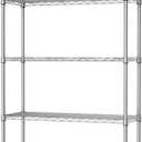 Auslar 5-Shelf Storage Shelves Heavy Duty 5 Tiers Standing Large Shelving Units Adjustable Metal Organizer Wire Rack, 14" x 36" x 72", Chrome