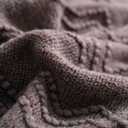 BOURINA Brown Throw Blanket 60x80 Inches Throw Textured Solid Soft Sofa Throw Couch Knitted Decorative Blanket
