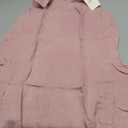 Amazhiyu Women's 100% Linen Plant-Dyed Sleeveless V-Neck Midi Dress with Slit S, Pink