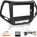for Jeep Cherokee 2013-2018, in Dash Installation Install Frame Mount Trim Kit Can Match 10.1 inch Touch Screen Car Radio Stereo