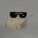 WMP Eyewear - Men's Polarized Flat Top Square Sunglasses (Matte Black Tortoise Frame / Brown Lens)