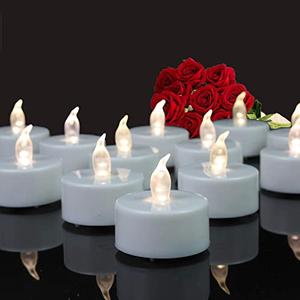 Tappovaly Battery Operated LED Tea Lights:24 Pack Flameless Votive Candles Lamp Realistic and Bright Flickering Long Lasting 200Hours for Wedding Holiday Party Home Decoration (Warm White)