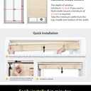 UNISHADES No Drill Blinds for Windows 1" Vinyl L-Shaped Slats Cordless Mini Blinds for Home, for Window Size 35" W × 36" H White