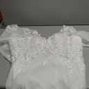 Findlovewedding Wedding Dresses for Bride with Lace Appliques Chiffon A Line Women Dress Long Sleeves Beach Bride Dress US 10 Off-White