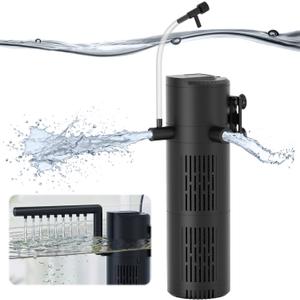 Aquarium Filter for 20-60 Gallon Tanks, Internal Fish Tank Filter, Submersible Turtle Tank Filter, with Aeration/Rainfall Modes and Dual Water Outlet