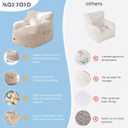 MAXYOYO Kids Bean Bag Chair, Stuffed Toddler Bean Bag Sofa with Filler Bean Bag Chair for Boys and Girls, Lazy Sofa with Pocket Floor Chair for Gaming, Reading, Beige