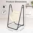 Hammock Chair with U Shape Stand, Cotton Swing Chair with Side Pocket
