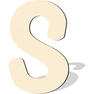 17 Inch Large Wooden Letters, Big Wooden Alphabet Letters for Wall Decor Paintable Large Thick Wood Letters S for Crafts Wooden Cutout Sign for Nursery Birthday Wedding Party Home Decoration