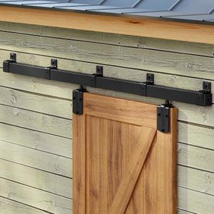 SmartStandard 8FT Exterior Barn Door Hardware Kit, Fit Single 48" Door, 8FT Track