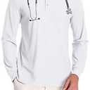 Milarlv Scrub Shirt for Men Lab Medical Polo Nurse Doctor Stand Up Collared Long Sleeve Medicine Work Top, Size S