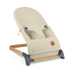 ANGELBLISS Baby Bouncer, Portable Bouncer Seat for Babies, Infants Bouncy Seat with Fabric, Natural Vibrations (Apricot)