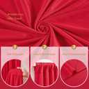 10x12 FT Red Backdrop Curtain for Parties Wrinkle Free Photo Backdrop Curtains Polyester Wedding Back Drop Cloth Background for Christmas Birthday Photography Portraits Pet Photoshoot Prom Decoration, 5' x 12', 2 panels