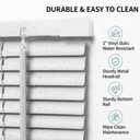 MYshade No-Drill Cordless Horizontal Mini Blinds 22.5" W x 36" H Tool-Free Inside Mount Window Blinds with 1" Vinyl Slats, Light Filtering & Privacy, Child & Pet Safe, White