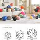 LUSJNGE Decorative Throw Knot Pillow Ball for Home Chair Sofa Couch Bed Aesthetic Round Velvet Knotted Pillow Cushion (Pink, 8 inches)