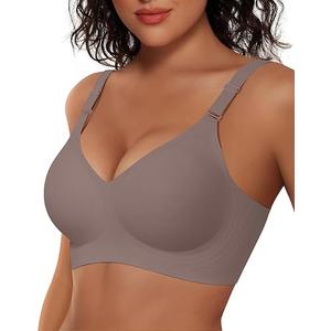 Vertvie Womens Wireless Bras No Underwire Push Up Bra Seamless Supportive Full Coverage Everyday Bras Regular and Plus Size XL