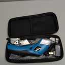 VLOXO Cordless Electric Scissors Super Scissors with 2 Type Blades Rechargeable Cardboard Cutter Powerful Cutting Tool for Fabric Cardboard Carpet Leather Felt Blue CS4001