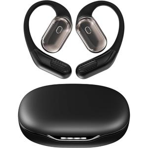 Open-Ear Headphones, Over Ear Earbuds with Ear Hooks, True Wireless Bluetooth Earphones with Microphone, Touch Control, Clear Calls, 60H Playtime, IPX7 Waterproof for Running and Workouts