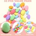 JOYIN 32Pcs Easter Foam Eggs, Pastel Speckled Assorted Easter Eggs for Indoor Table Centerpiece Decoration, Party Favor, Bowl Fillers Wreath Garland