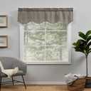 Exclusive Home Loha Light Filtering Rod Pocket Scalloped Valance, 54"x16", Caf