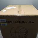 Self Cleaning Litter Box - Automatic Cat Litter Box self Cleaning, with 1 Roll Trash Bags and Mat, Small-White