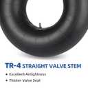 20x8.00-8 20x10.00-8 Inner Tubes, 2 Pack with TR4 Valve Stem, Heavy-Duty Replacement Tubes for Lawn Mowers, Tractors, Riding Mowers, Golf Carts, Scooters, Go Karts, Wagons, Garden Trailers