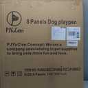 PJYuCien Dog Playpen, 8 Panels 30H Dog Pens Indoor with Bottom Pad and Top Cover, Metal Foldable Pet Puppy Exercise Fence Crate Kennel, Better for Small Animals,Black