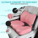 FLORICH Lumbar Support with Car headrest Back Pillow for Chair Headrest Pillow with Gel Memory Foam Massage Point Memory Foam Back Pillow for Office Chair(Dark Pink)