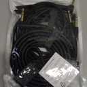 1/ 4 Inch TRS Instrument Cable 10ft 2-Pack, Right-Angled to Straight 6.35mm Male Jack Stereo Audio Cord, 6.35 Balanced Interconnect Line for Electric Guitar, Bass, Keyboard, Mixer, Amplifier, Speaker