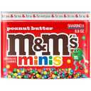M&M'S MINIS Peanut Butter Milk Chocolate Snacks, Candy Bulk, Sharing Size 8.6 Oz Resealable Bag,2pcs