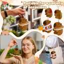 12 Pcs Valentine's Capybara Ornaments and Party Favors, 4 Plush Keychains 4 Organza Bags 4 Greeting Cards, Cute Capybara Gift Set for Women Friends, Adult Birthday Valentine's Day Party Supplies