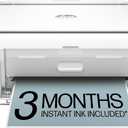 HP DeskJet 2855e Wireless All-in-One Color Inkjet Printer, Scanner, Copier, Best-for-home, 3 month Instant Ink trial included, AI-enabled (588S5A)