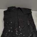 Women's Georgette Sequined Saree with Banglory Silk Blouse, Black - Sarees For Women S L