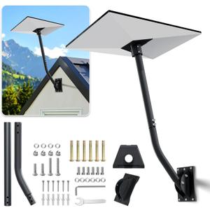 TNP for Gen 3 Starlink Mount - Adjustable Roof/Wall Mounting Pole Bracket Kit for Starlink V3 Standard Dish - 30 inch Extended Long Pole with Aluminum Pipe Adapter, Durable Support Arm