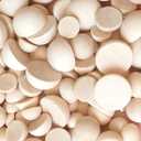 LWQYHTT 12/15/20mm Natural Unfinished Wood Beads Half Wooden Beads Small Half Round Wooden Balls for Paint DIY Craft 120pcs