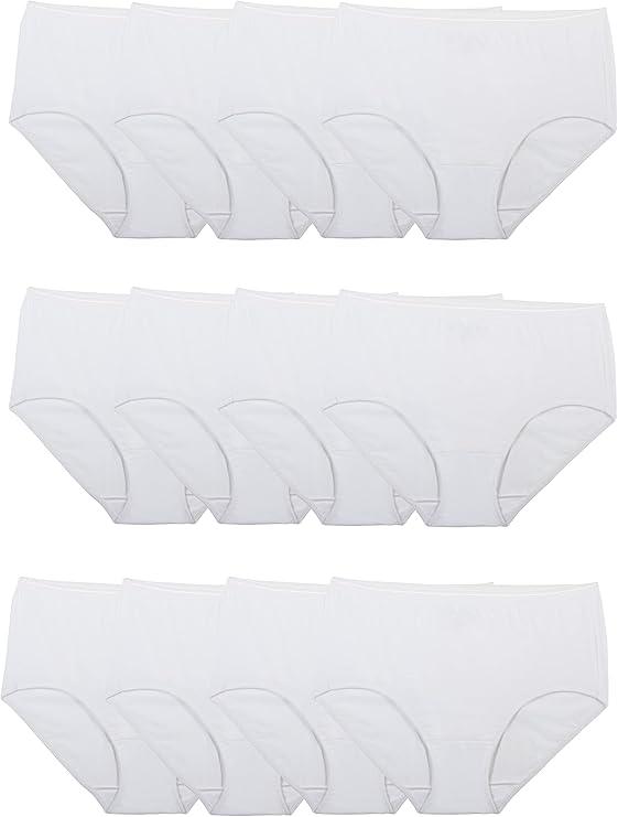 Fruit of the Loom Women's Eversoft Cotton Underwear Multipacks, Tag Free & Breathable 12PK 5 Size