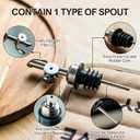 LYEOBOH Olive Oil Dispenser Bottle with Spout, Oil Dispenser for Kitchen - 17 OZ Ceramic Oil Dispensing Bottles for Kitchen, Cooking Oil Dispenser, Vinegar Dispenser Bottle Pour, White