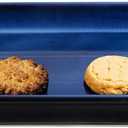Emeril Lagasse Large Stoneware Baking Sheet  Non Stick Stoneware Cookie Sheet & Baking Tray, Oven Safe Baking Trays for Oven, Ceramic Sheet Pan, 15.75" (Blue)