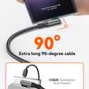 XAOSUN 240W USB C to USB C Cable - 16FT Right Angle C to C Cable Fast Charging, USBC to USBC Charger Cord Type C for iPhone 17 16 15 Pro Max Plus, MacBook, Samsung Galaxy S23 & More