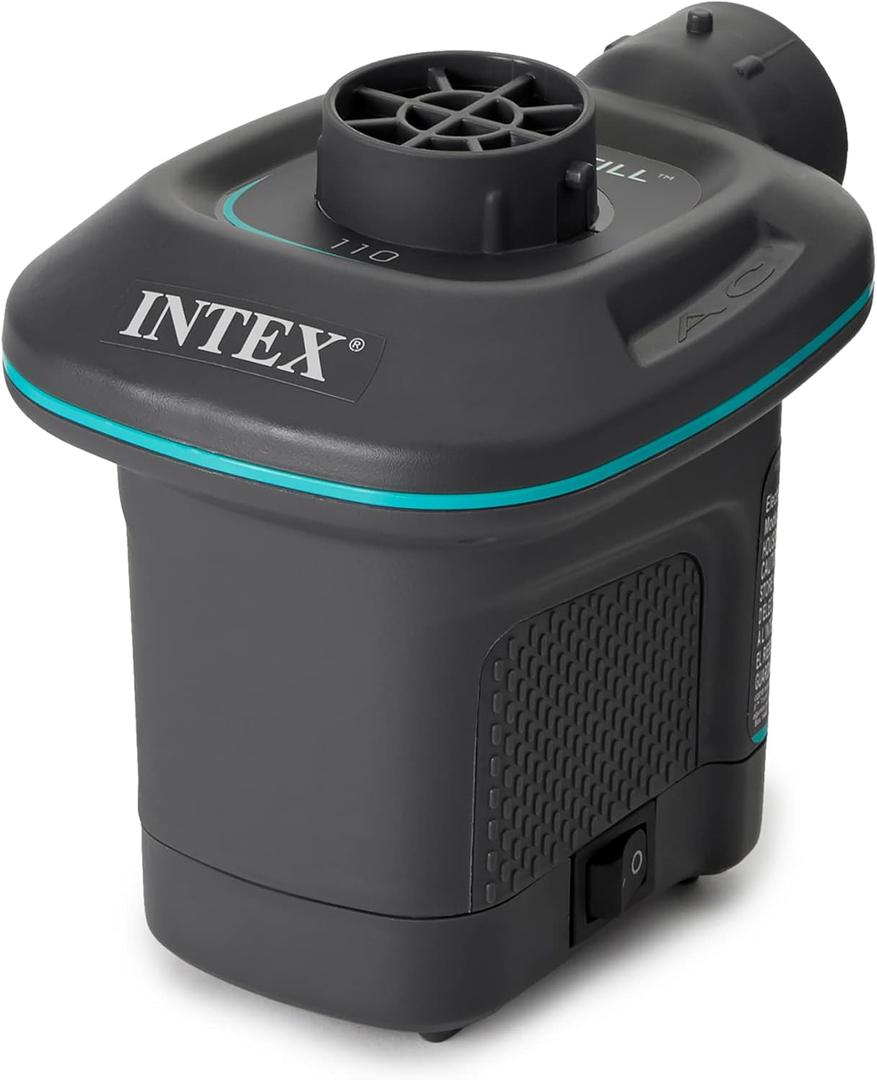 INTEX QuickFill Electric Air Pump: Inflates and Deflates Air Mattresses, Inflatable Kayaks, Boats, Toys (23.0CFM)