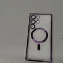 Hurgoer for Samsung Galaxy S24 Ultra Case（Only）.Magnetic Cover for S24 Ultra，Glossy Slim Thin Soft funda capa para for 6.8 inch.Compatible with MagSafe (Purple)