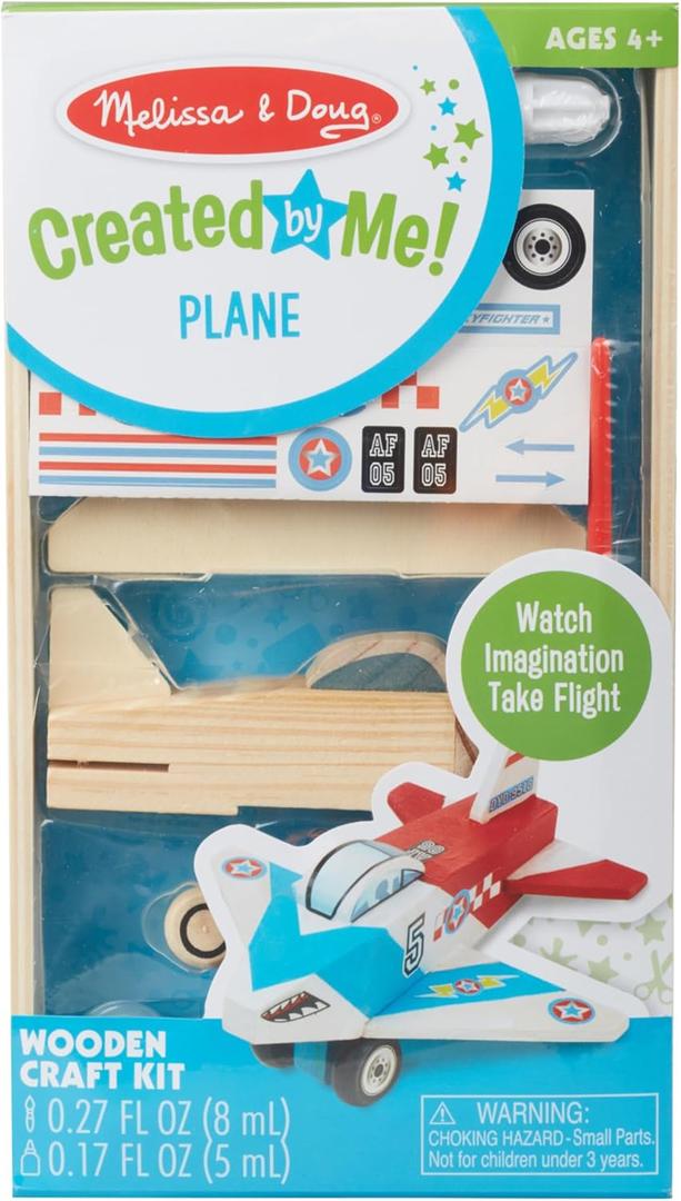 Melissa & Doug Decorate-Your-Own Wooden Plane Craft Kit