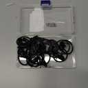 Hotop 30 Pcs Metal Drapery Curtain Rings 0.98/1.26/1.65 inch Interior Diameter and 30 Pcs Hanging Curtain Drapery Pin Hooks for Window Door Shower(42 mm,Black)