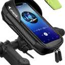 whale fall Bike Phone Mount Bag Waterproof, 360 Rotatable Handlebar Phone Holder with Quick Release, Touchscreen Storage Bag for Bicycle, E-Bike, Scooter, Fits Phones up to 7" (Black)