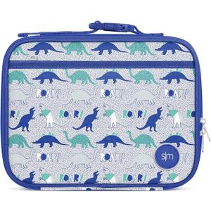 Simple Modern Kids Lunch Box for School | Reusable Insulated Lunch Bag for Toddler, Girl, and Boy | Meal Containers with Exterior & Interior Pockets | Hadley Collection | Dinosaur Roar (Regular)