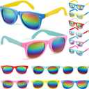 LovesTown 6 Pack Kids Sunglasses Party Favors, Neon Sunglasses with UV400 Protection Multicolor for Outdoor Activities, Goody Bags for kids Birthday, Pool Party