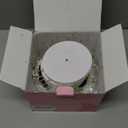 Pinzoveco Bracelet Holder, 3 Tier Wooden Rotating Bracelet Display Stand, Tree Stand Vendor Booth Display with Advertising Board, 36 Hooks for Bracelet, KeyChain Display Stand, White (Patent Pending)