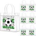 Wesnoy 20 Pcs Soccer Party Favor Soccer Goodie Gifts Bags with Handles Reusable Sport Themed Treat Bags for Candy Birthday Party Supplies 8 x 8 x 3.15''