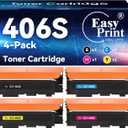 easyprint Compatible Toner Cartridge Replacement for 406S CLT-406S Used for CLP-365W CLP-367W CLX-3305FW CLX-3307FW CLX-3306W CLX-3306FN CLX-3306FW, (4-Pack, Black, Cyan, Magenta, Yellow)