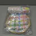 Whaline 72Pcs Easter Spring Party Supplies Pastel Plaid Disposable Dinnerware Set Colorful Checkered Scalloped Paper Napkins Plates Cups for 24 Guests Tableware Decor